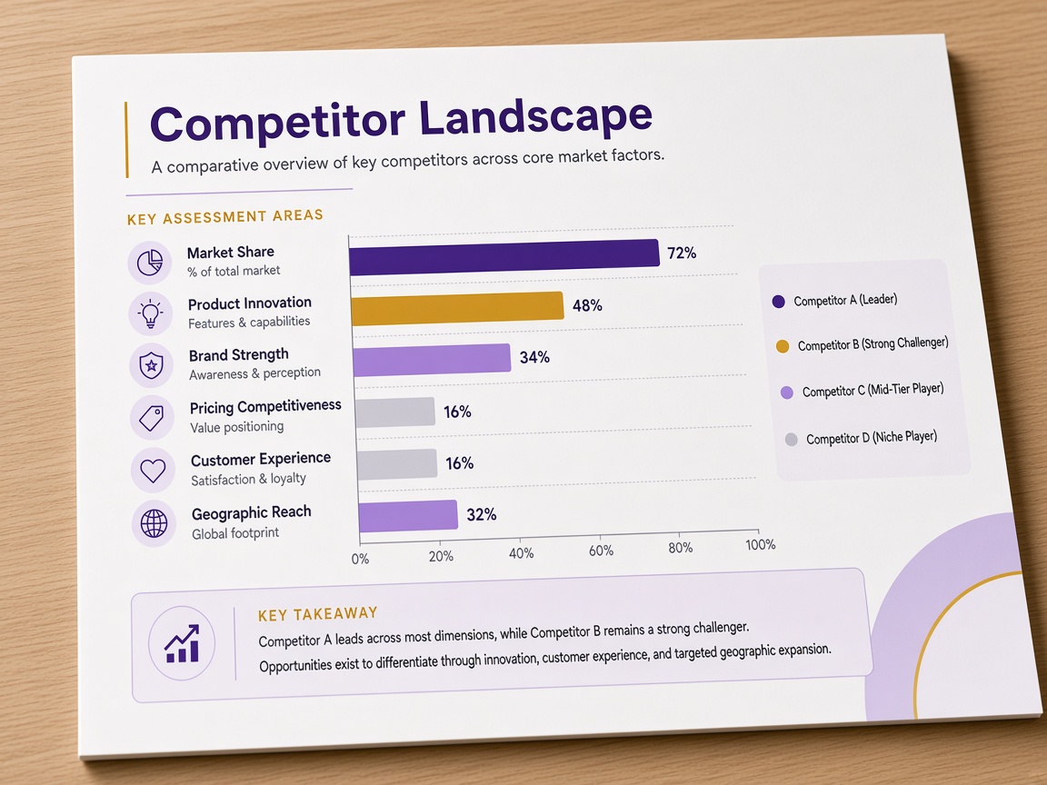 Competitor landscape report slide